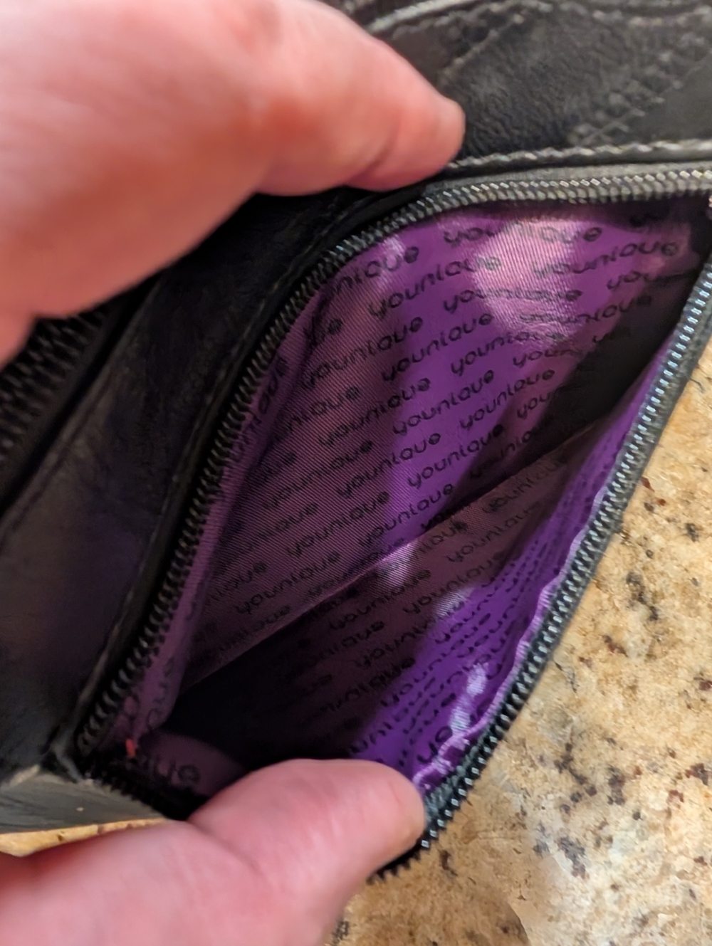 Younique Black Studded Wristlet Crossbody NWOT - Picture 4 of 8